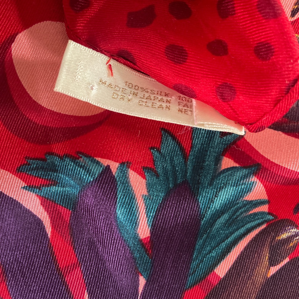 VTG 70s 80s Perry Ellis Silk Scarf - Picture 2 of 5
